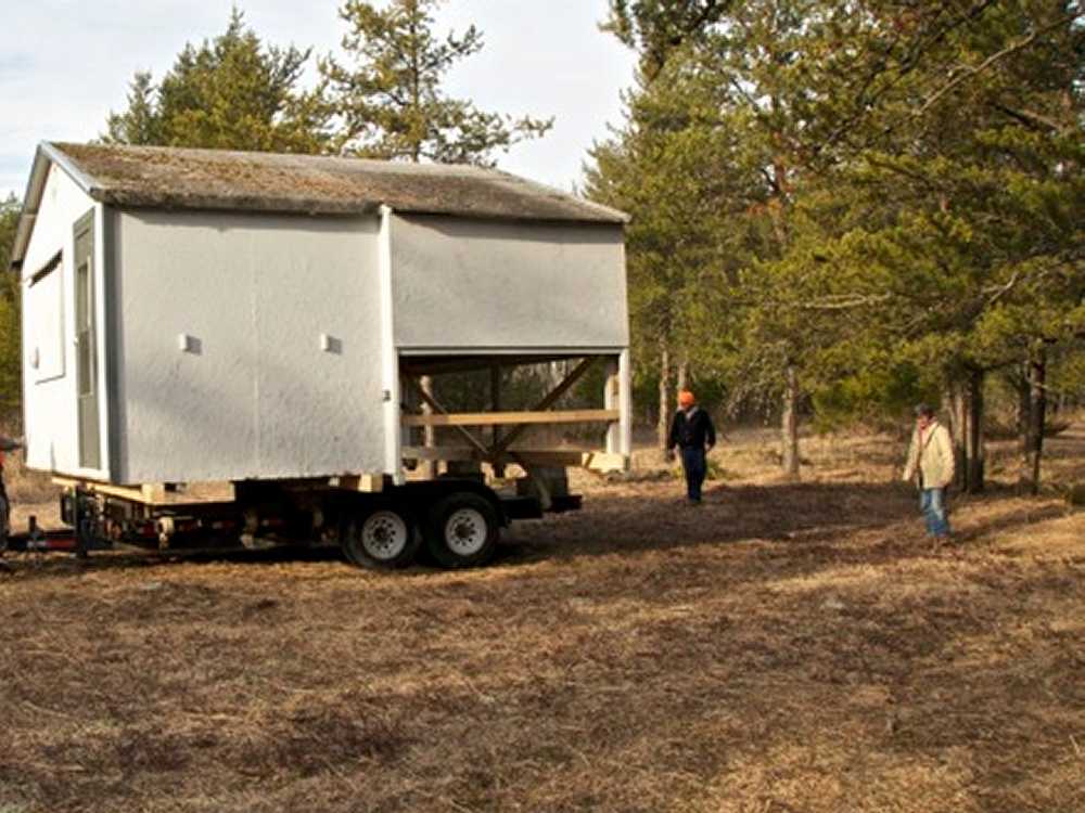 Naturist Legacy History: Gallery 04/07...Moving our cottage to the new park