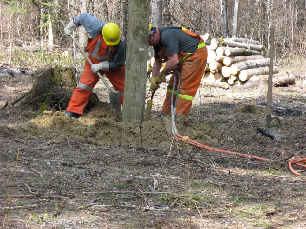 Naturist Legacy History: Gallery 08/13...Hydro installs power line poles