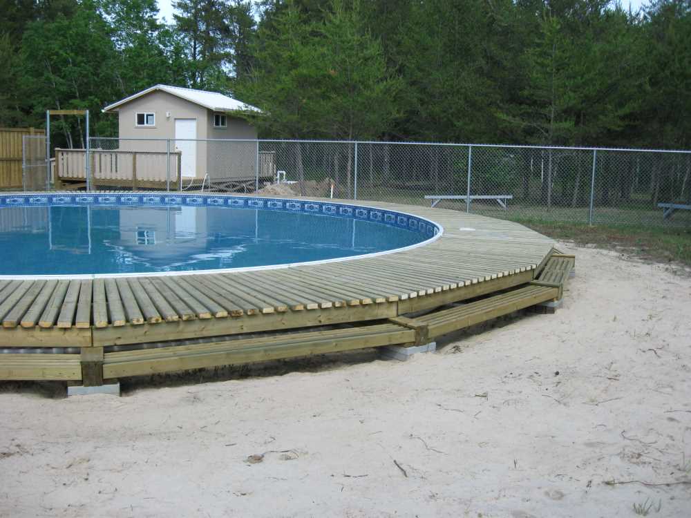 Naturist Legacy History: Gallery 28/19...Building a splash deck for the pool
