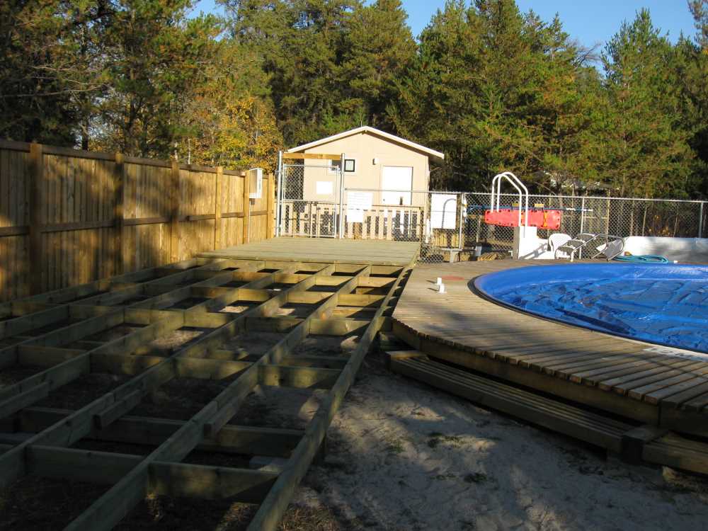Naturist Legacy History: Gallery 35/11...Work begins on the new sun deck