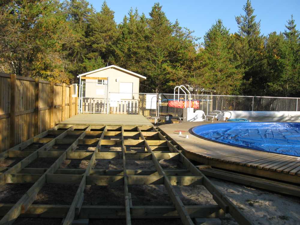 Naturist Legacy History: Gallery 35/12...Work begins on the new sun deck
