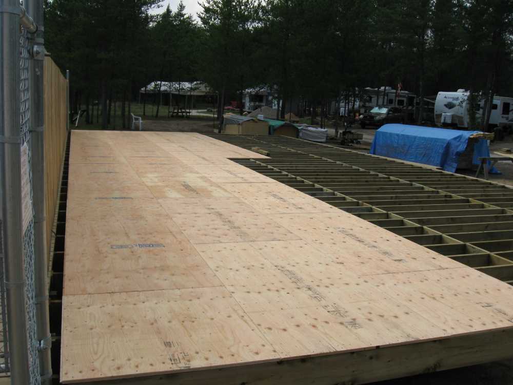 Naturist Legacy History: Gallery 41/08...Clubhouse floor and walls are built