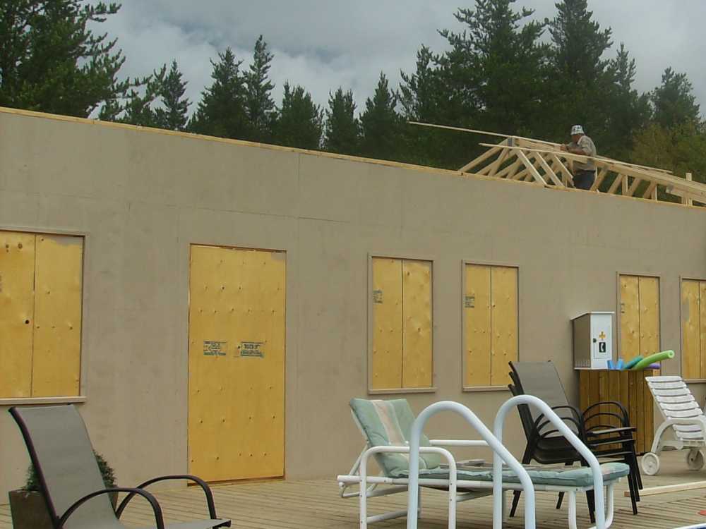 Naturist Legacy History: Gallery 42/08...Raising the clubhouse rafters