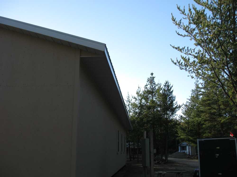 Naturist Legacy History: Gallery 44/15...Doors, windows, soffit installed