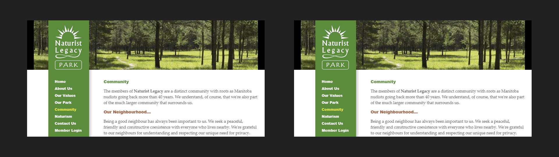 Community page testimonials ... 2013, 2015