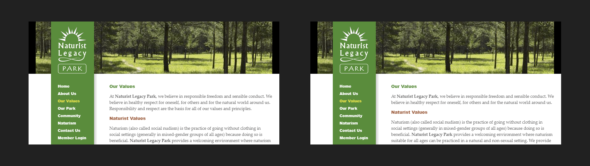 Our Values page testimonial ... 2013, 2015